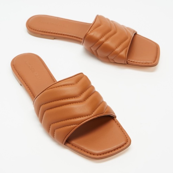 Atmos&Here Shoes - ATMOS&HERE Genuine Leather Sandals Slides